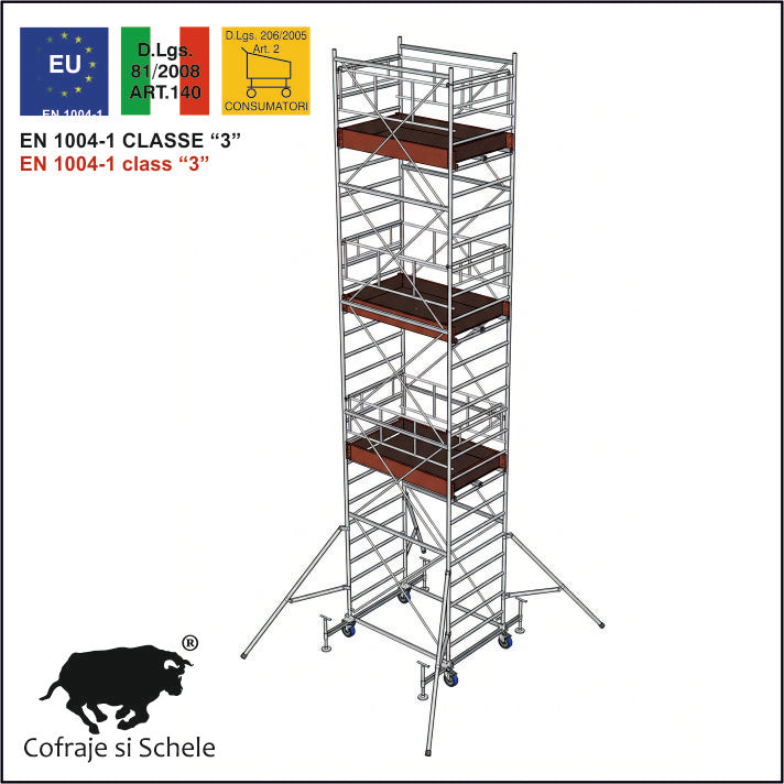 Schela Mobila Otel SYSTEM 75x180 EN 1004-1 Inaltime de Lucru 8,80m