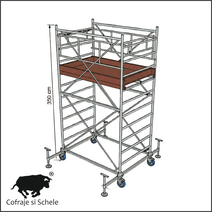 Schela Mobila Otel SYSTEM 75x200 H Lucru 4.30m