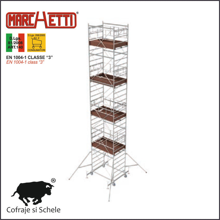 Schela Mobila Otel SYSTEM 120x180 10.30m Inaltime