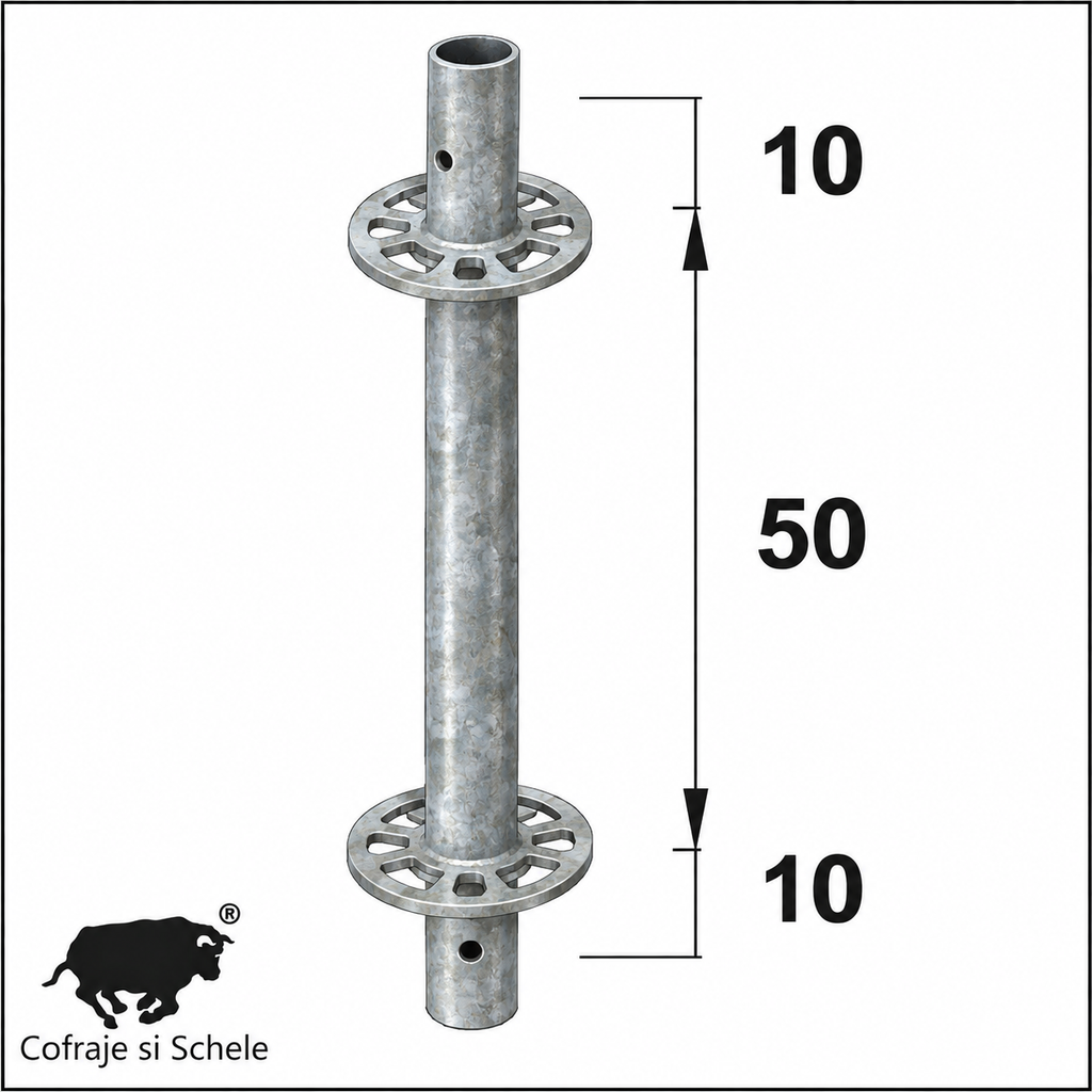 Montanti verticali fara conector 70cm Ringlock MP