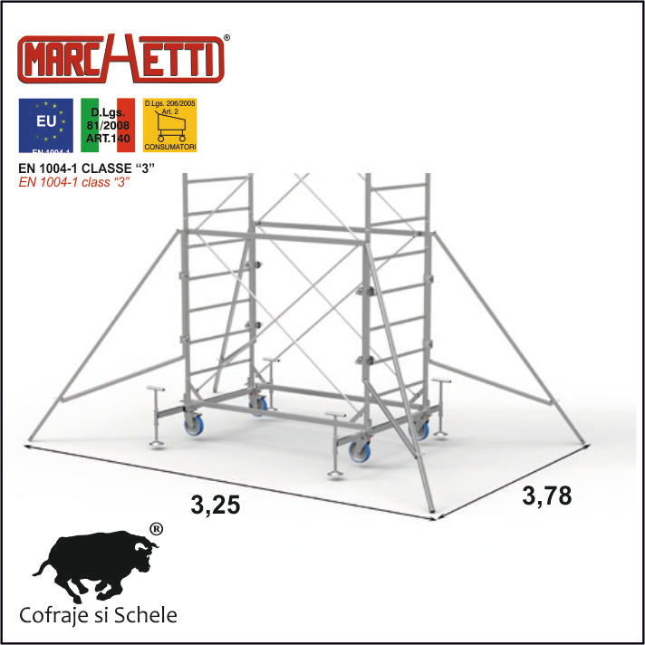 Picioare Stabilizatoare Schela SYSTEM set 4 buc
