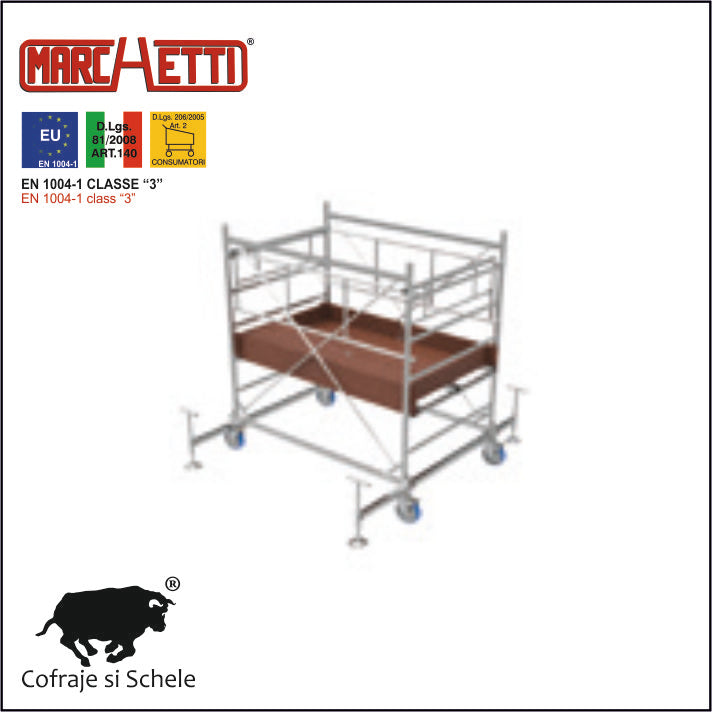 Schela Mobila Otel SYSTEM 120x180 2.80m inaltime EN 1004-1