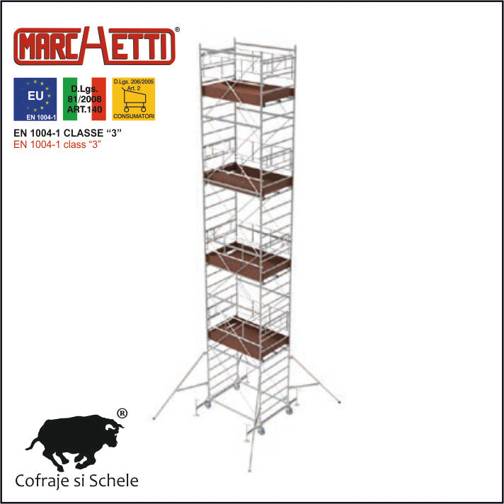 Schela Mobila Otel SYSTEM 120x180 10.30m inaltime EN 1004-1