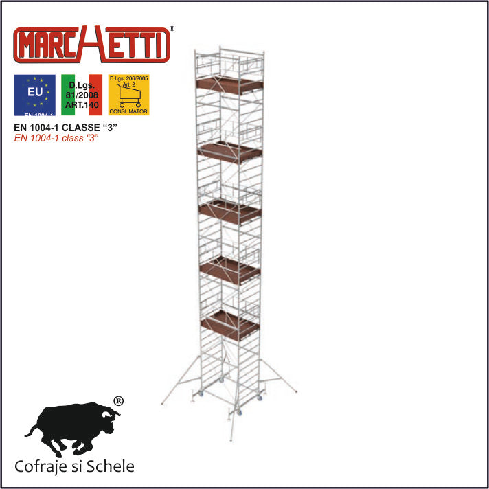 Schela Mobila Otel SYSTEM 120x180 13.30m inaltime EN 1004-1