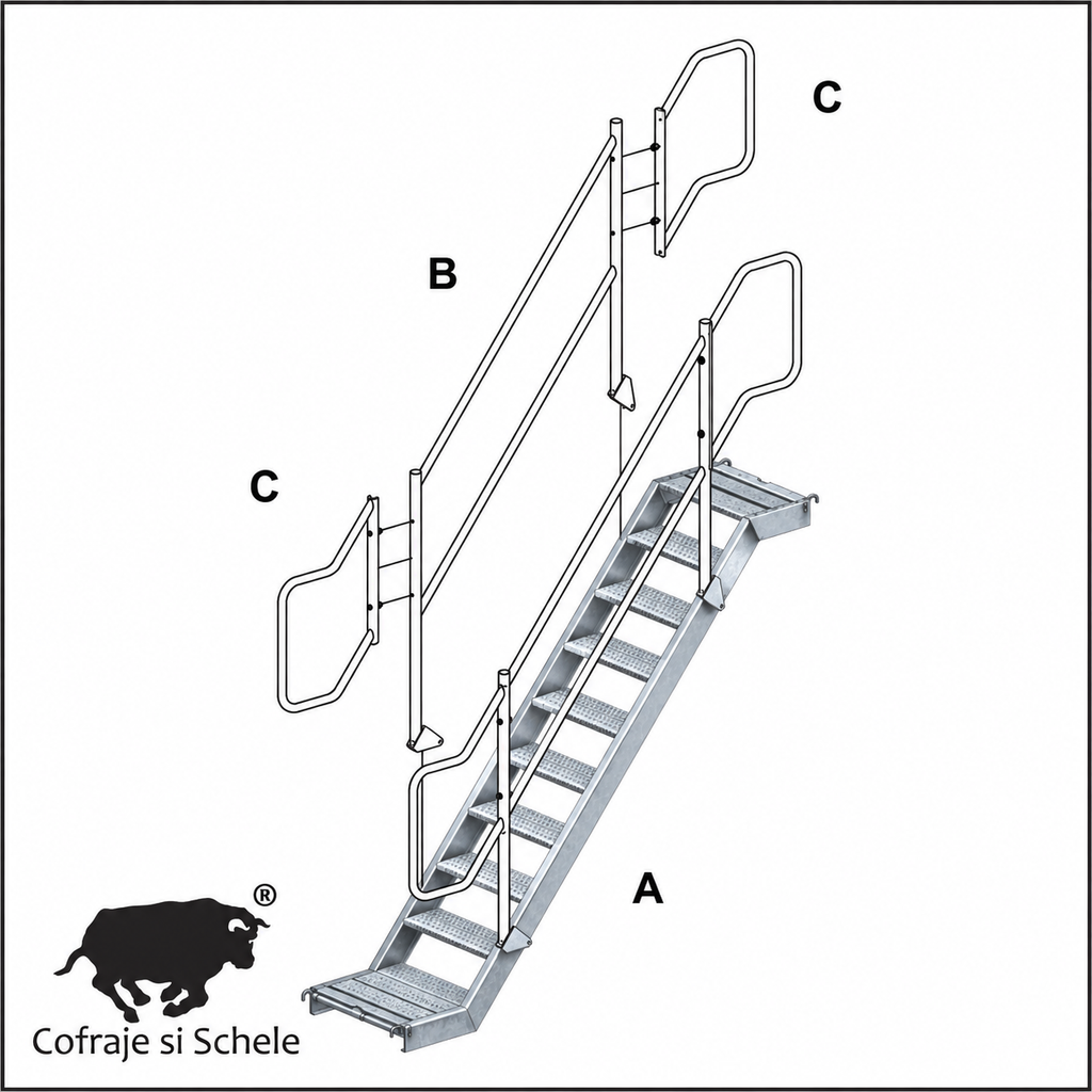 Scara Aluminiu Acces Schela Ringlock MP 250x72cm