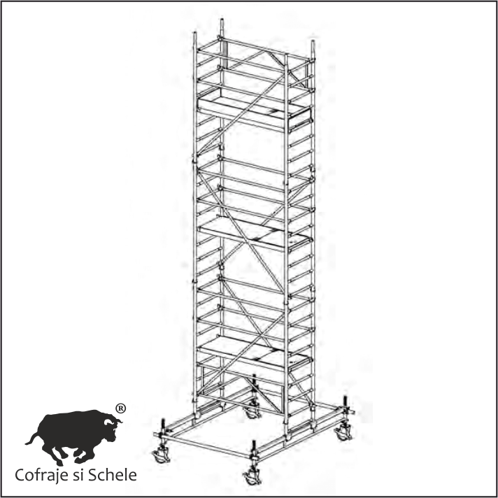 Schela Mobila Aluminiu Tip 70/5-250S 7.65m