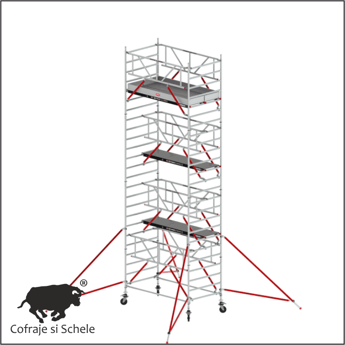 Schela mobila aluminiu RS TOWER 52 1.35x3.05m platforma tego 8.20m
