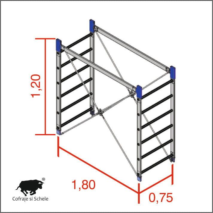 Turn schela aluminiu Ulysse 1.2m