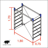 Turn schela aluminiu Ulysse 1.7m