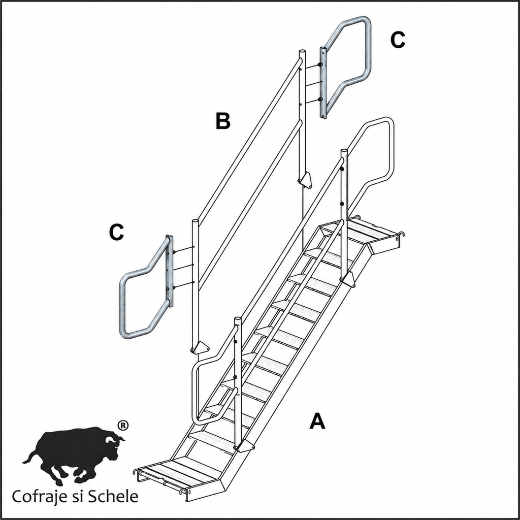 Balustrada capat scara Ringlock MP