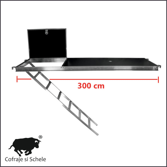 Platforma aluminiu cu scara schela 300cm Deckman