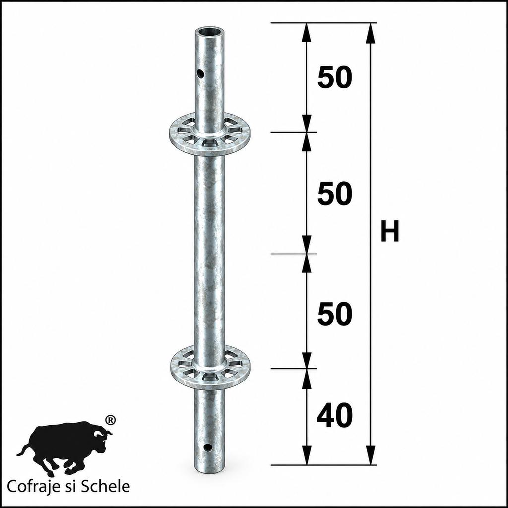 Montant vertical Ringlock MP fara conector H100cm