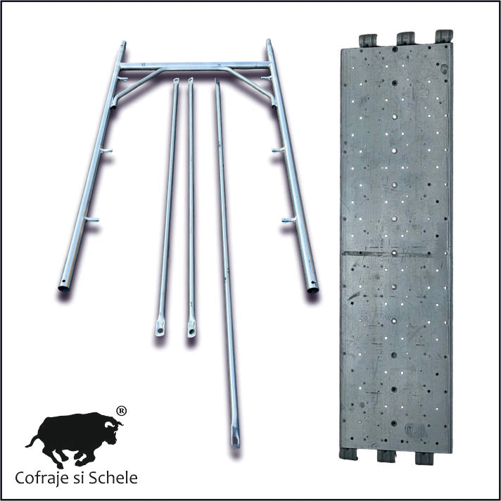 Schela metalica zincata IP 3,6mp cu o singura podina