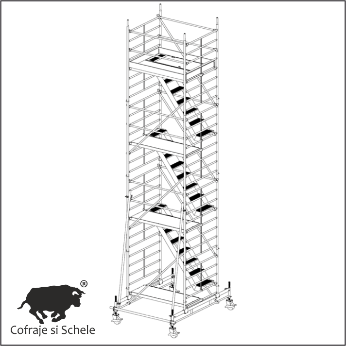 Turn Mobil Aluminiu Tip 150/6T 1.80m 8.65m Inaltime