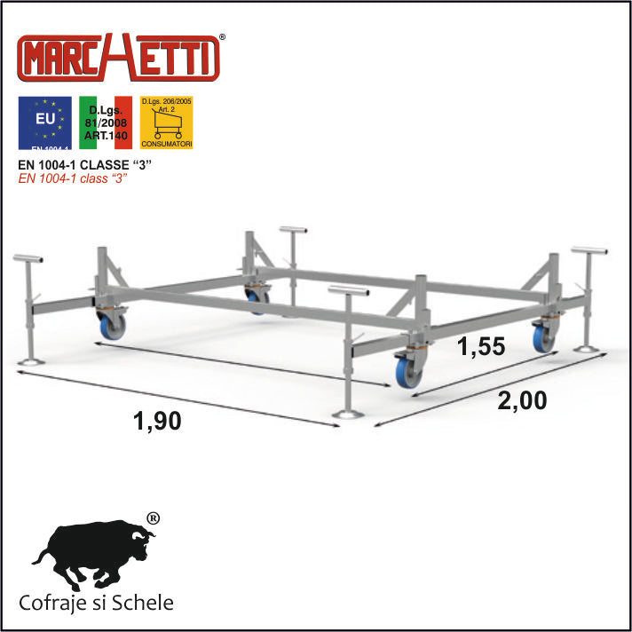 Baza Schela Mobila SYSTEM 120x180