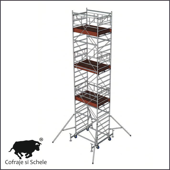 Schela Mobila Otel SYSTEM 75x180 Inaltime de Lucru 8,80m
