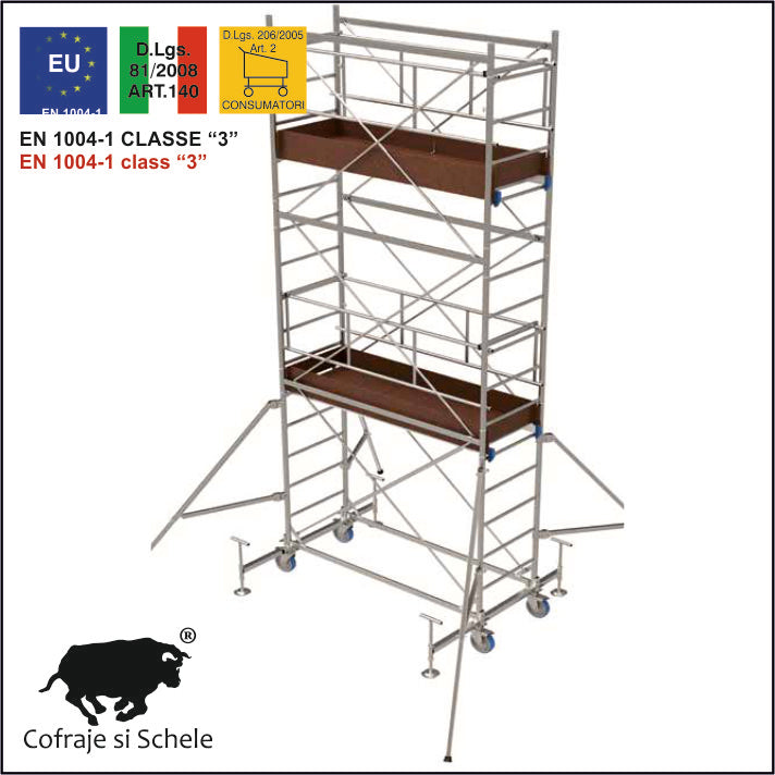 Schela Mobila Otel SYSTEM 75x180 EN 1004-1 Inaltime de Lucru 7,30m