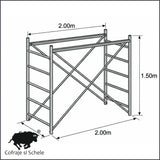 Turn de Schela otel zincat 1,50m SYSTEM 75x200