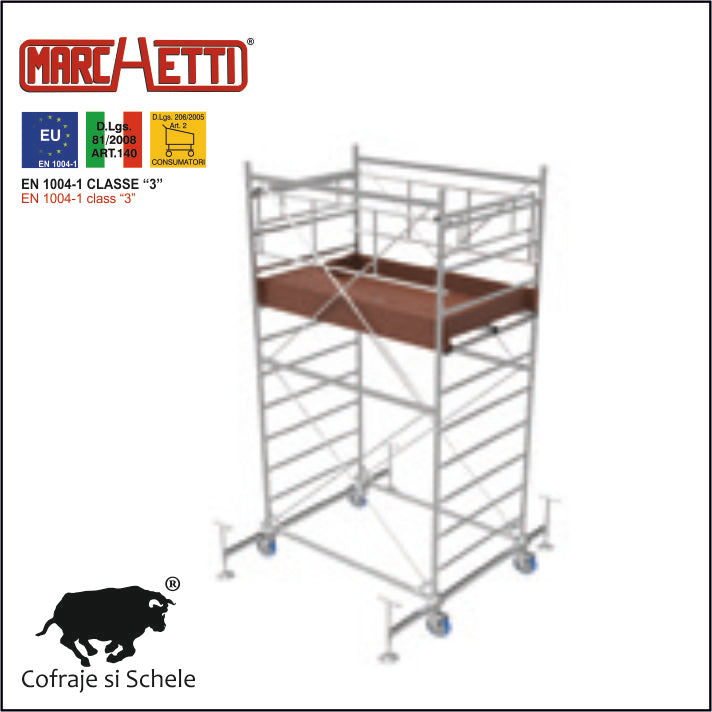 Schela Mobila Otel SYSTEM 120x180 4.30m inaltime EN 1004-1