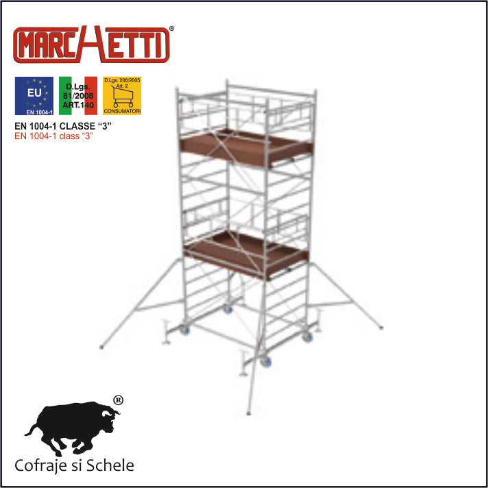 Schela Mobila Otel SYSTEM 120x180 5.80m inaltime EN 1004-1