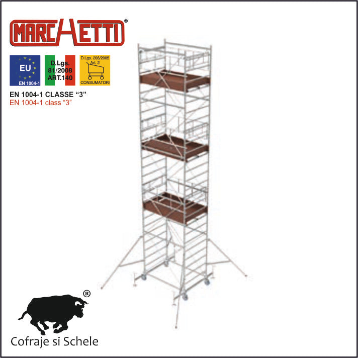 Schela Mobila Otel SYSTEM 120x180 8.80m inaltime EN 1004-1