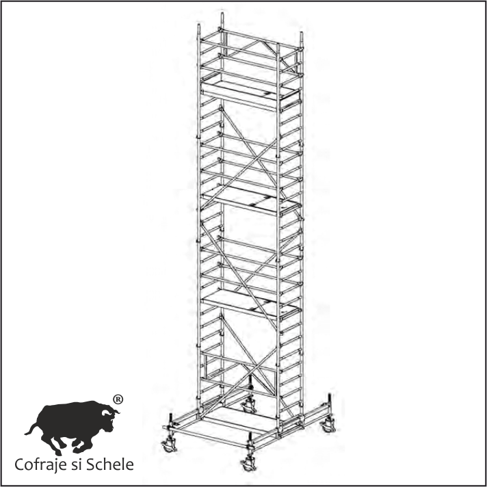 Schela Mobila Aluminiu Tip 70/6-250S 8.65m