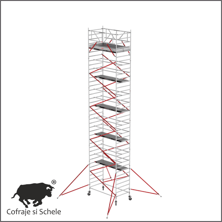 Schela mobila aluminiu RS TOWER 52 1.35x3.05m Fiber-Deck® 12.20m