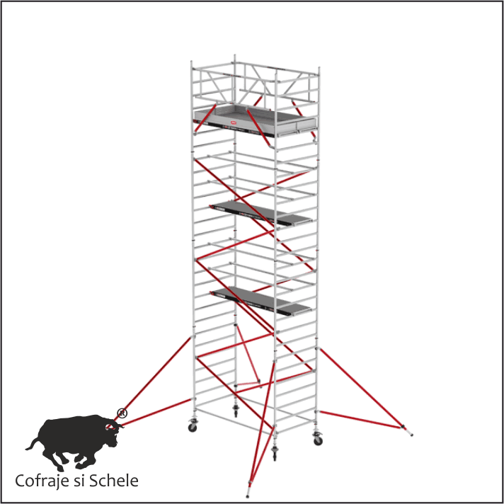 Schela mobila aluminiu RS TOWER 52 1.35x3.05m Fiber-Deck® 9.20m