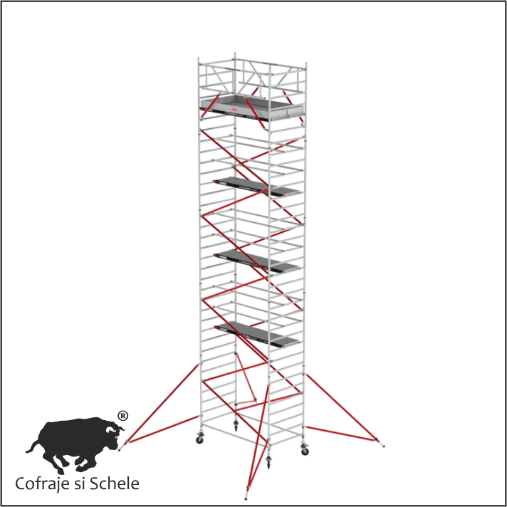 Schela mobila aluminiu RS TOWER 52 1.35x3.05m Fiber-Deck® 11.20m