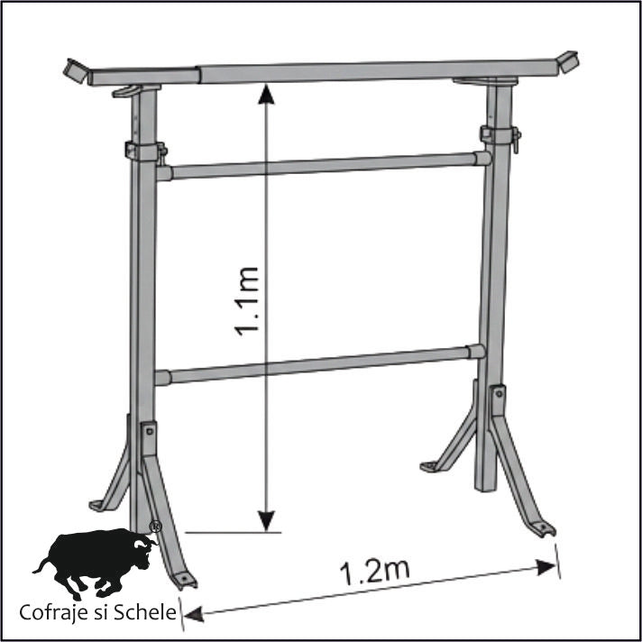 Capra lucru vopsita santier 1.90x1.20m