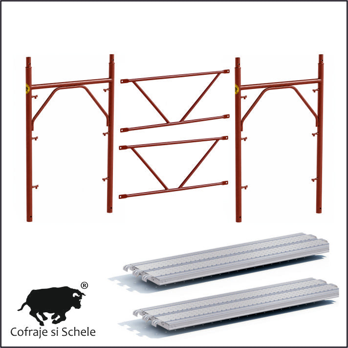 Modul schela vopsita Mercury garduri podina dubla/modul