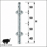 Montant vertical Ringlock MP fara conector H100cm