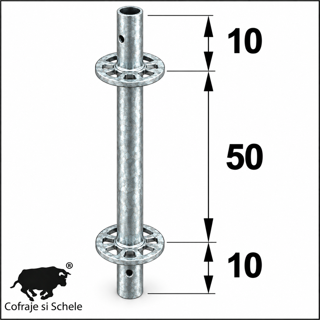 Montant vertical Ringlock MP fara conector H70cm