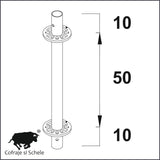 Montanti verticali fara conector 70cm Ringlock MP