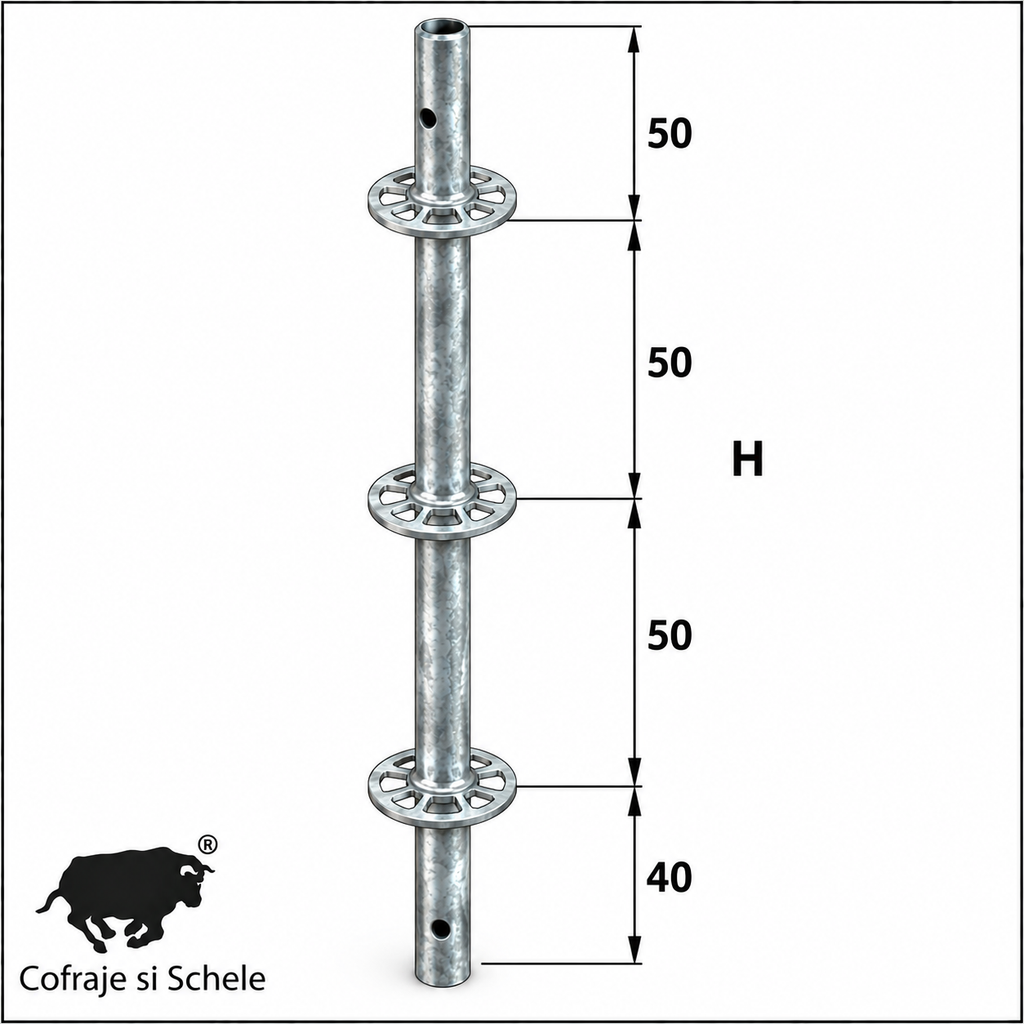 Montant vertical Ringlock MP fara conector H150cm