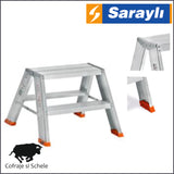 Scara Dubla fata-verso Aluminiu 2+2 Trepte