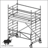 Schela Mobila Aluminiu Tip 150/2S 4.25m Inaltime