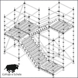 Diagonala verticala Ringlock MP schela multidirectionala 300x200cm